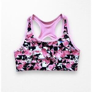 NEW Nike Girls' Pink & Black Sports Bra, Size 14/16